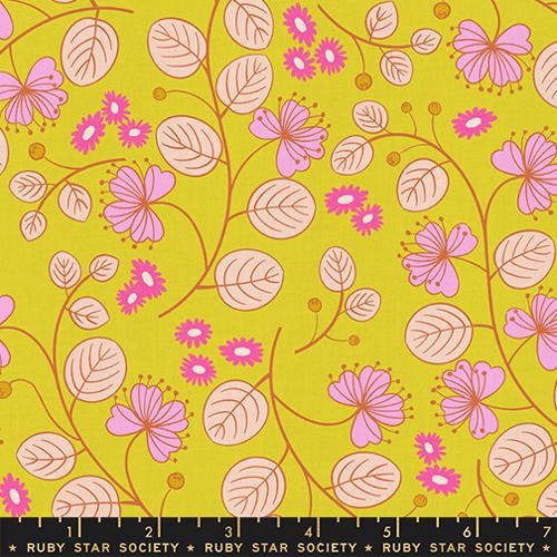 Caper Floral in Citron -- Lofi Linens by Rashida Coleman Hale -- Ruby Star Society -- Moda Fabrics