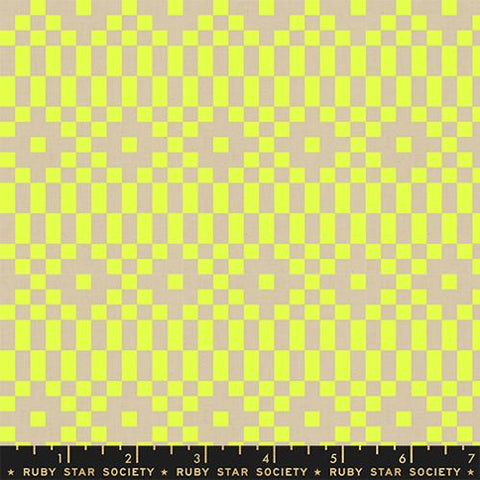 Bitmapped in Neon Yellow -- Lofi Linens by Rashida Coleman Hale -- Ruby Star Society -- Moda Fabrics
