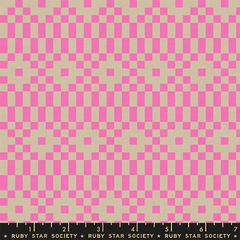 Bitmapped in Neon Pink -- Lofi Linens by Rashida Coleman Hale -- Ruby Star Society -- Moda Fabrics