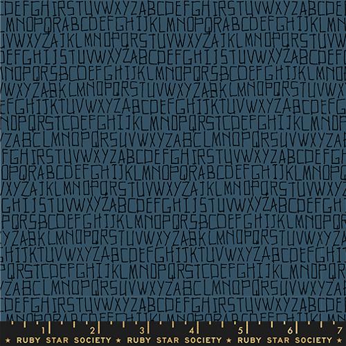 Alphabet in Prussian -- Momento by Carolyn Friedlander -- Ruby Star Society -- Moda Fabrics