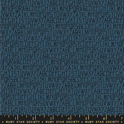 Alphabet in Prussian -- Momento by Carolyn Friedlander -- Ruby Star Society -- Moda Fabrics