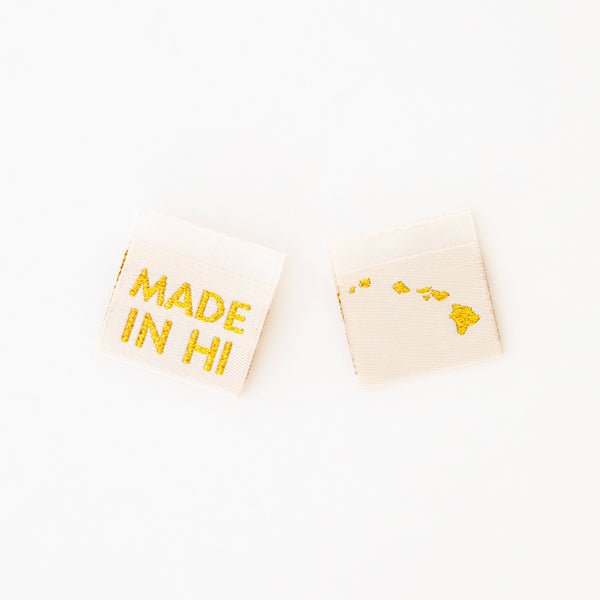 Made in My State Gold Woven Labels
