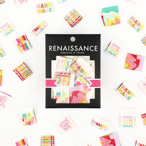 Woven Label Pack Good Vibes -- Renaissance Ribbons Inc