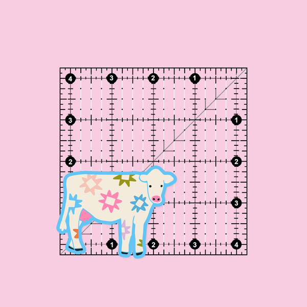 Quilty Cow Sticker