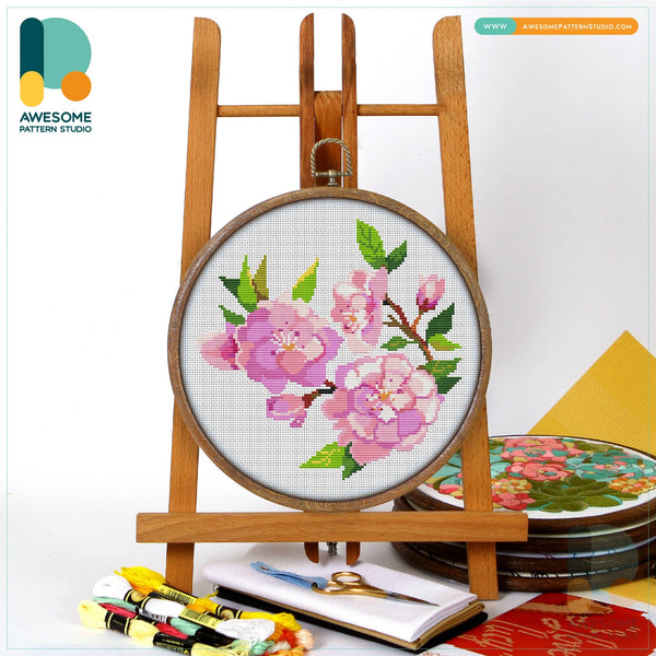 CS981 Sakura Japanese Cherry, Counted Cross Stitch Kit