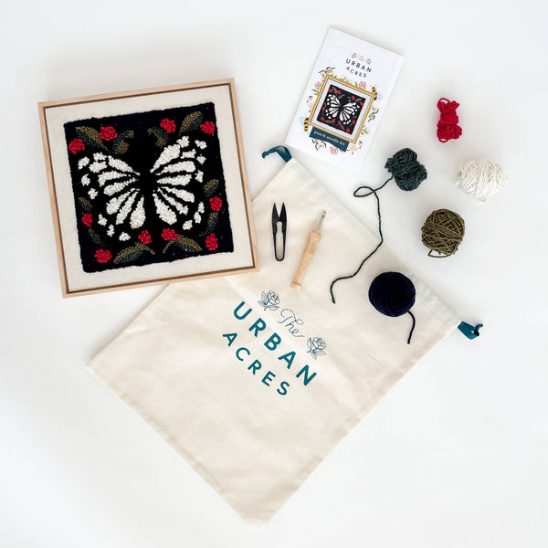 Spring Butterfly Punch Needle Frame Kit