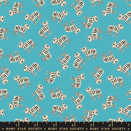 Meow Novelty Cats in Wave -- 1 800 Calico by Alexia Abegg -- Ruby Star Society -- Moda Fabric