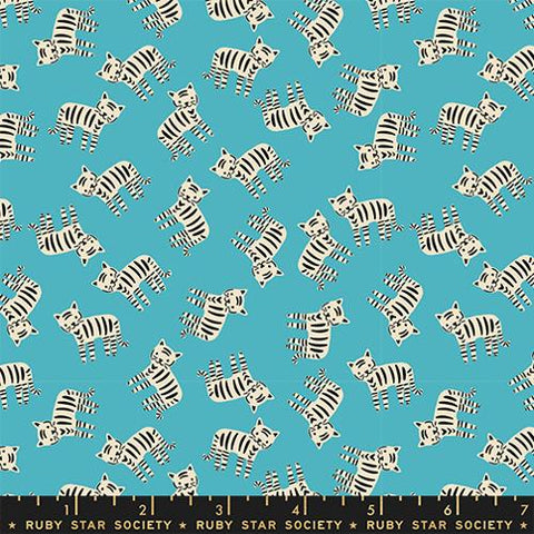 Meow Novelty Cats in Wave -- 1 800 Calico by Alexia Abegg -- Ruby Star Society -- Moda Fabric