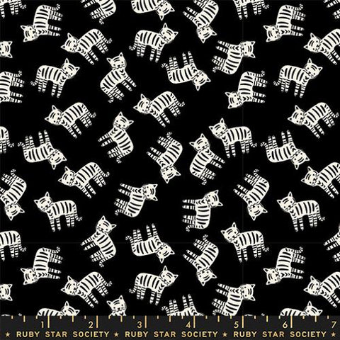 Meow Novelty Cats in Black -- 1 800 Calico by Alexia Abegg -- Ruby Star Society -- Moda Fabric