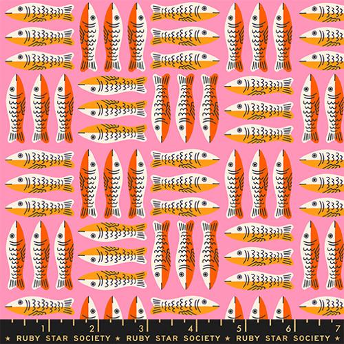 Little Sardines in Lucky Pink -- 1 800 Calico by Alexia Abegg -- Ruby Star Society -- Moda Fabric