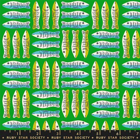 Little Sardines in Verdant -- 1 800 Calico by Alexia Abegg -- Ruby Star Society -- Moda Fabric