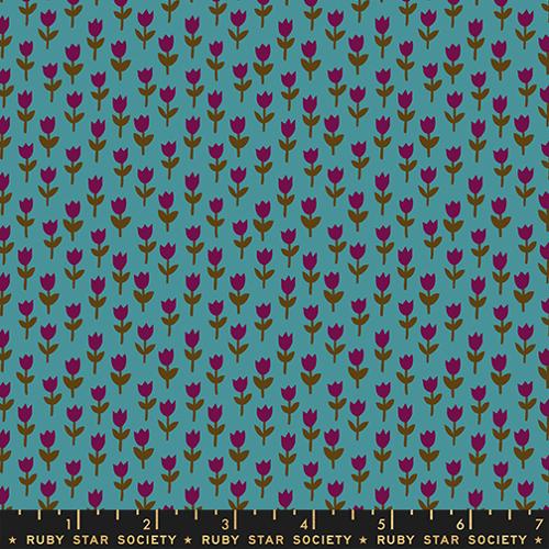Tulips 30's and Retro Floral Blender in Storytime  -- 1 800 Calico by Alexia Abegg -- Ruby Star Society -- Moda Fabric