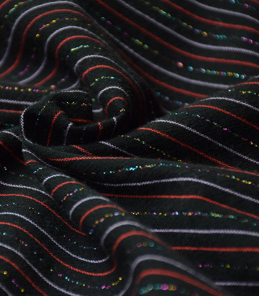 Shiny Striped Fabric - Rainbow