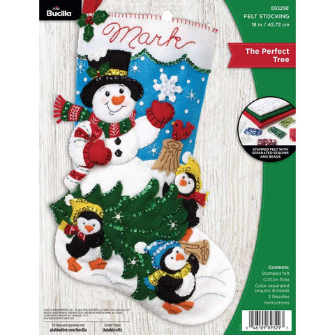 Bucilla The Perfect Tree Felt Stocking 18"