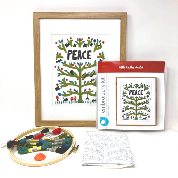 Peace embroidery kit