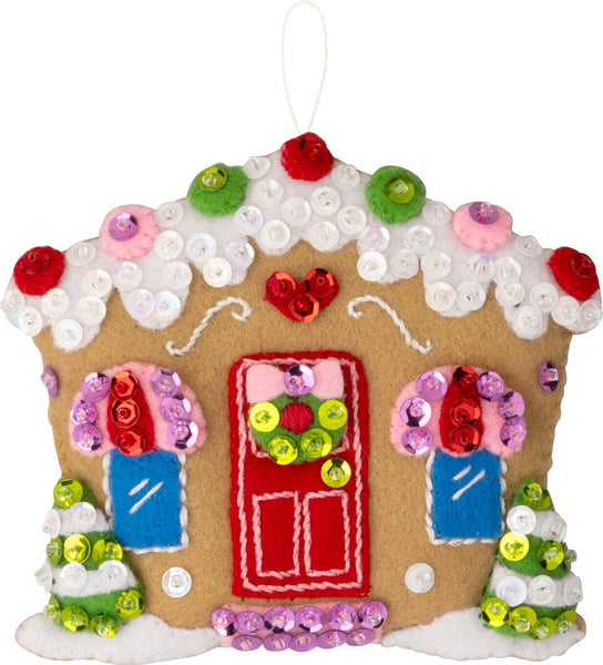 Bucilla ® Seasonal Felt Ornaments Kit - Candy Cottages