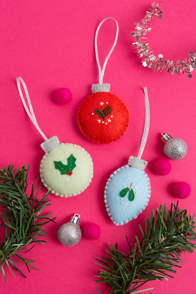 Christmas Baubles Felt Craft Kit | Christmas Craft Kit