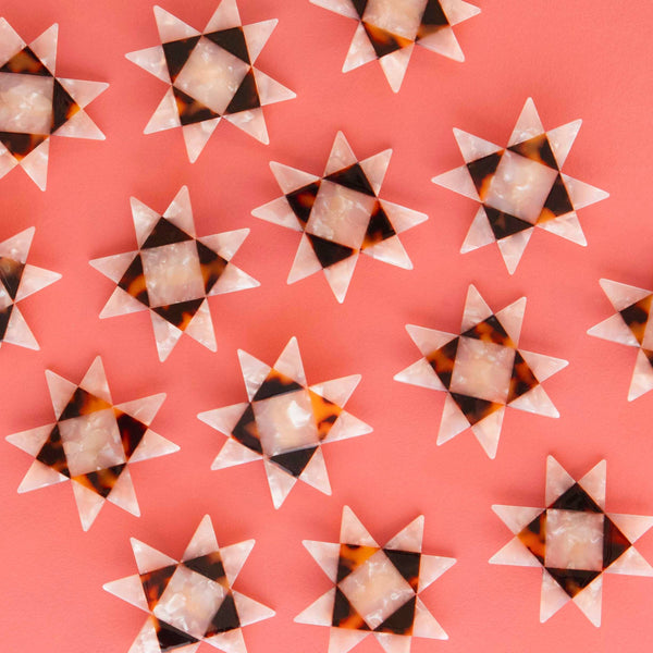 Sawtooth Star Hair Clip - Quilt Hair Accessories