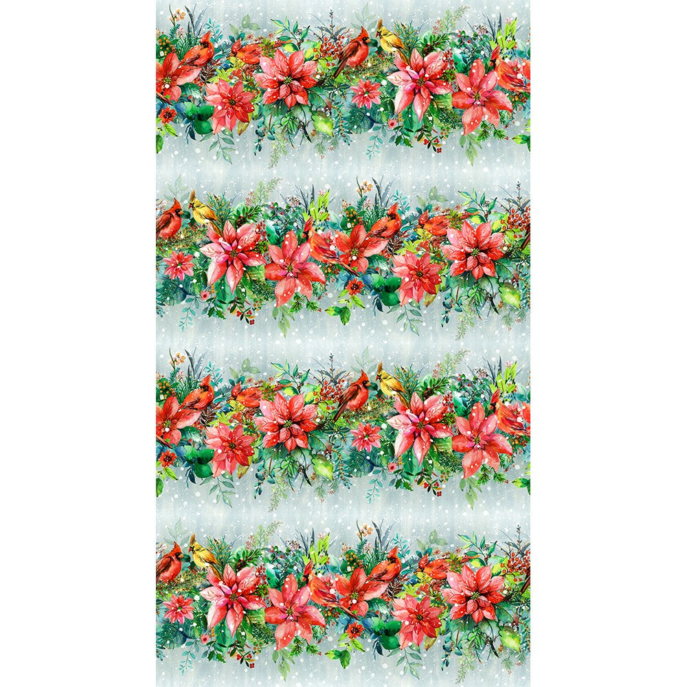 WINTER Holly Stripe by Lauren Wan from Festive Delight -- Robert Kaufman