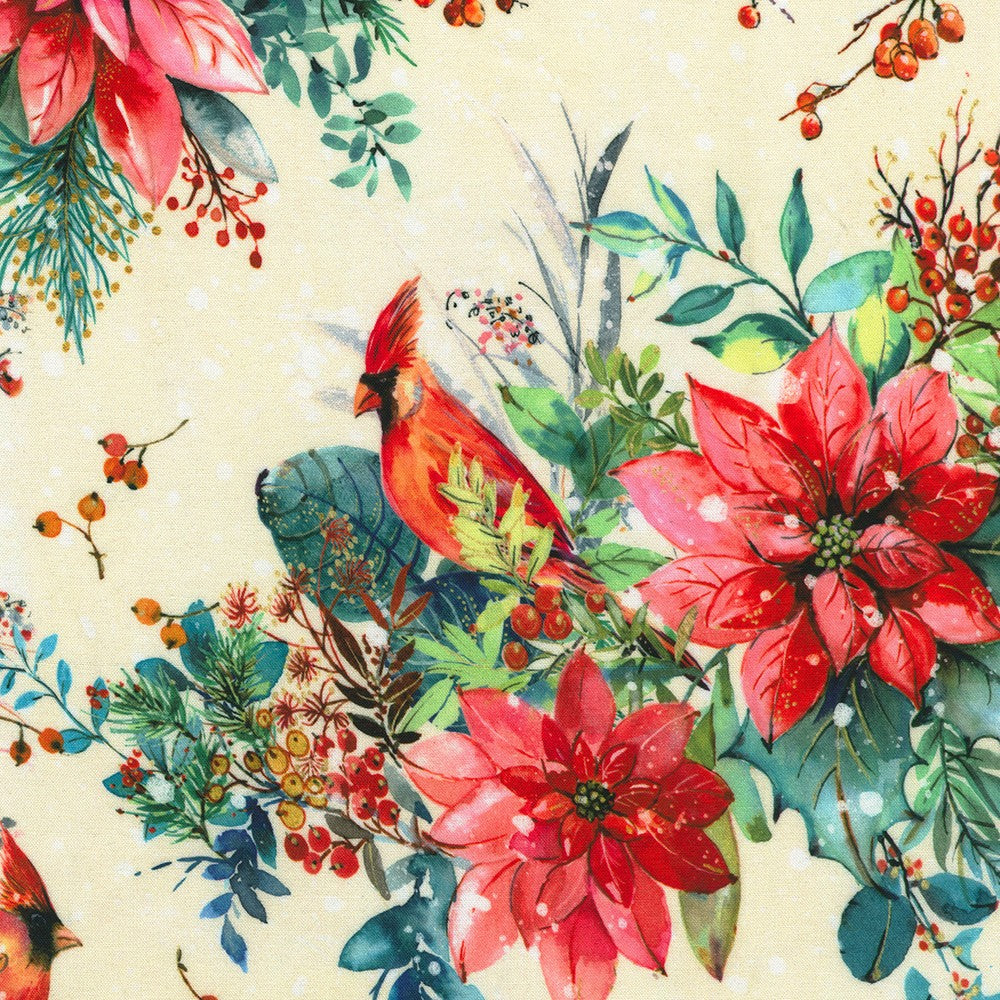 NATURAL Cardinal by Lauren Wan from Festive Delight -- Robert Kaufman