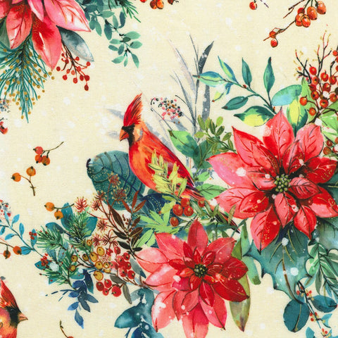 NATURAL Cardinal by Lauren Wan from Festive Delight -- Robert Kaufman