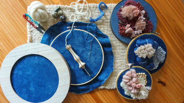 Abstract Fiber Art: Punch Needle on Indigo with Tyler Sanville