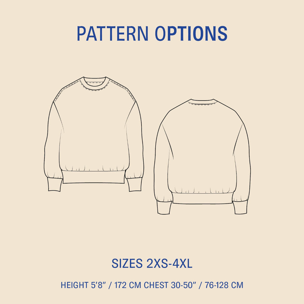 Boyfriend Sweater Paper Pattern Regular -- Wardrobe by Me