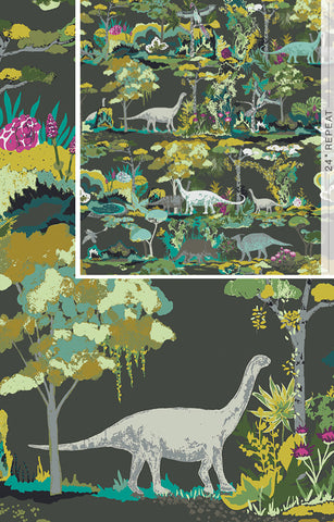 Dinosauria in Canvas ESOTERRA -- Katarina Roccella for Art Gallery Fabrics