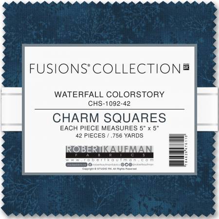 5in Squares Waterfall Colorstory Fusions Collection, 42pcs/bundle -- Robert Kaufman Fabrics