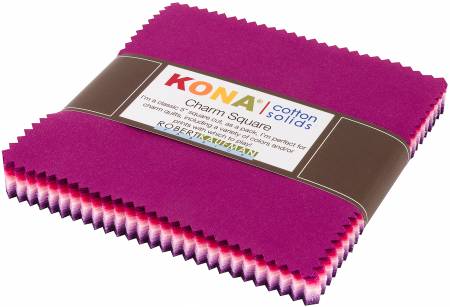 5in Squares Kona Cotton Wildberry Palette -- Robert Kaufman Fabrics