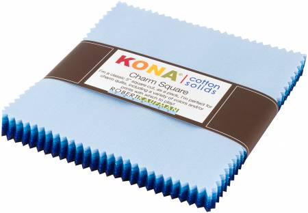 5in Squares Kona Cotton Waterfall Palette -- Robert Kaufman Fabrics
