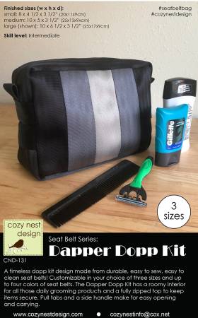 Dapper Dopp Seat Belt Kit in Black and Grey -- Cozy Nest Design