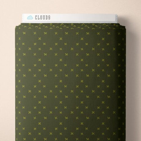 Criss-Cross Diamonds | Dark Green -- Crimson & Evergreen By Kay's Illustrations-- Cloud 9