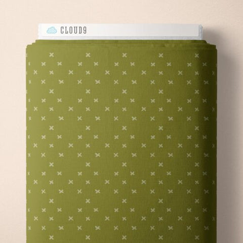 Criss-Cross Diamonds | Green -- Crimson & Evergreen By Kay's Illustrations-- Cloud 9