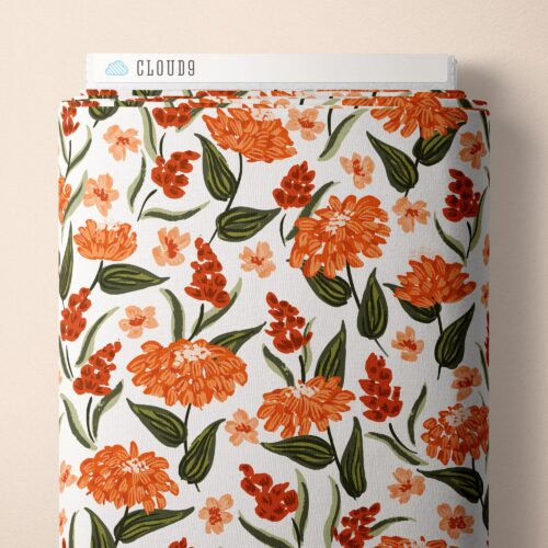 Into the Meadow | White -- Crimson & Evergreen By Kay's Illustrations-- Cloud 9