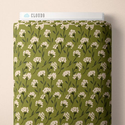 Painted Flower Bunch | Green -- Crimson & Evergreen By Kay's Illustrations-- Cloud 9