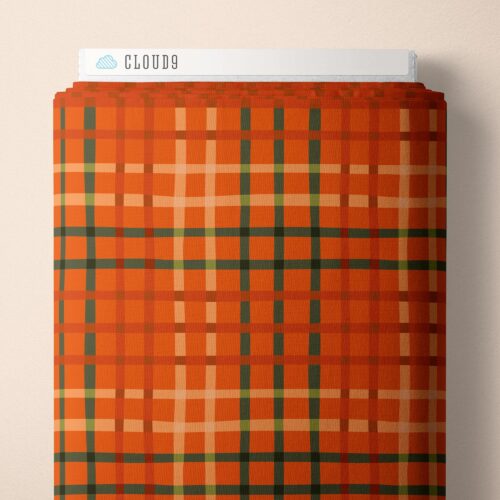 Wavy Fun Checks | Red -- Crimson & Evergreen By Kay's Illustrations-- Cloud 9