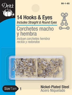 Hooks & Eyes 14ct. size 1 -- Dritz