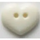 1/2" White Heart DB1615 -- Dill Buttons