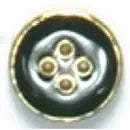 5/8" Black & Gold DB558 -- Dill Buttons
