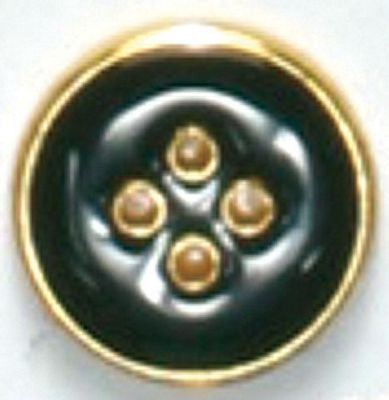 3/4" Black & Gold DB559 -- Dill Buttons