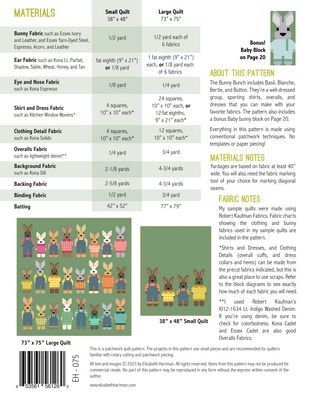 The Bunny Bunch Pattern --- Elizabeth Hartman Patterns