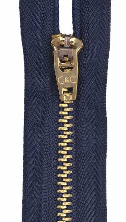 Metal Jean Zipper 6in Navy -- Coats & Clark
