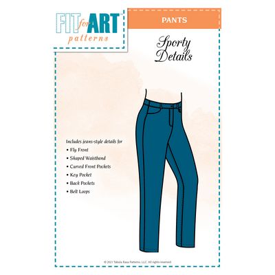 Sporty Details for Eureka Pants that Fit  -- Fit for Art Patterns