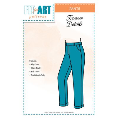 Trouser Details for Eureka Pants that Fit  -- Fit for Art Patterns