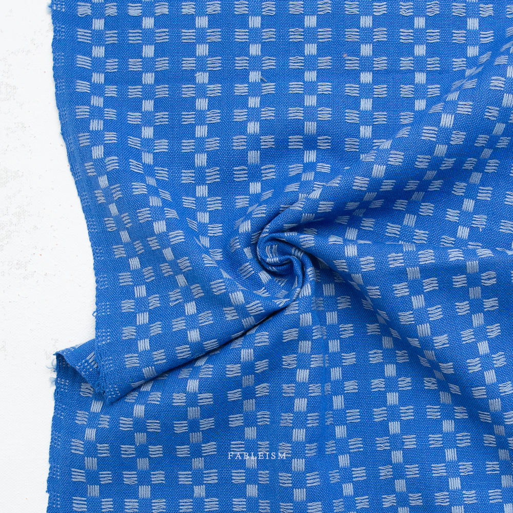 Basket Weave in Bright Blue -- Fableism