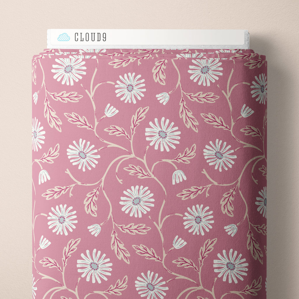 Trailing Floral | Pink ---  Fall & Flutter Flannel By Teri the Butter -- Cloud 9