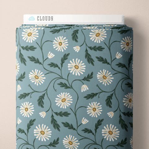Trailing Floral | Blue ---  Fall & Flutter Flannel By Teri the Butter -- Cloud 9