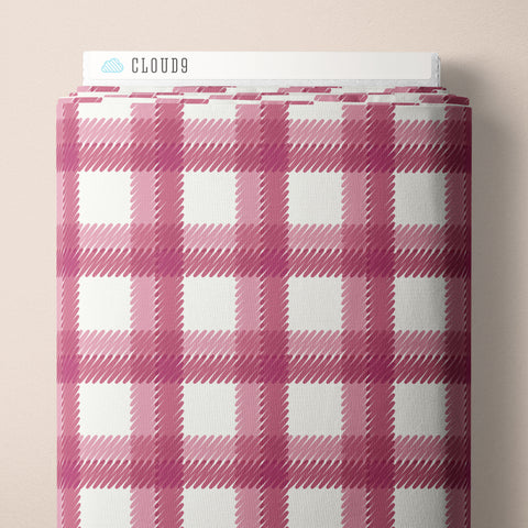 Scribbly Plaid | Pink ---  Fall & Flutter Flannel By Teri the Butter -- Cloud 9