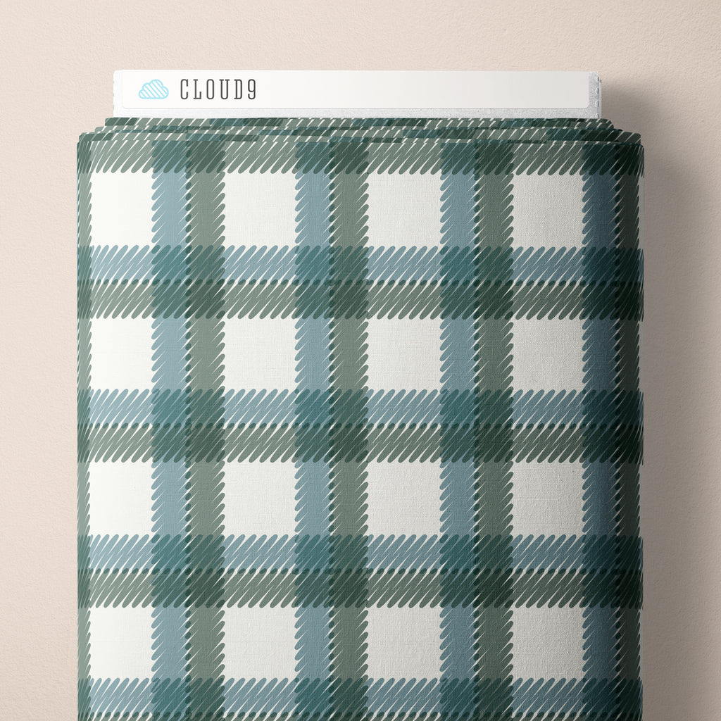 Scribbly Plaid | Blue ---  Fall & Flutter Flannel By Teri the Butter -- Cloud 9